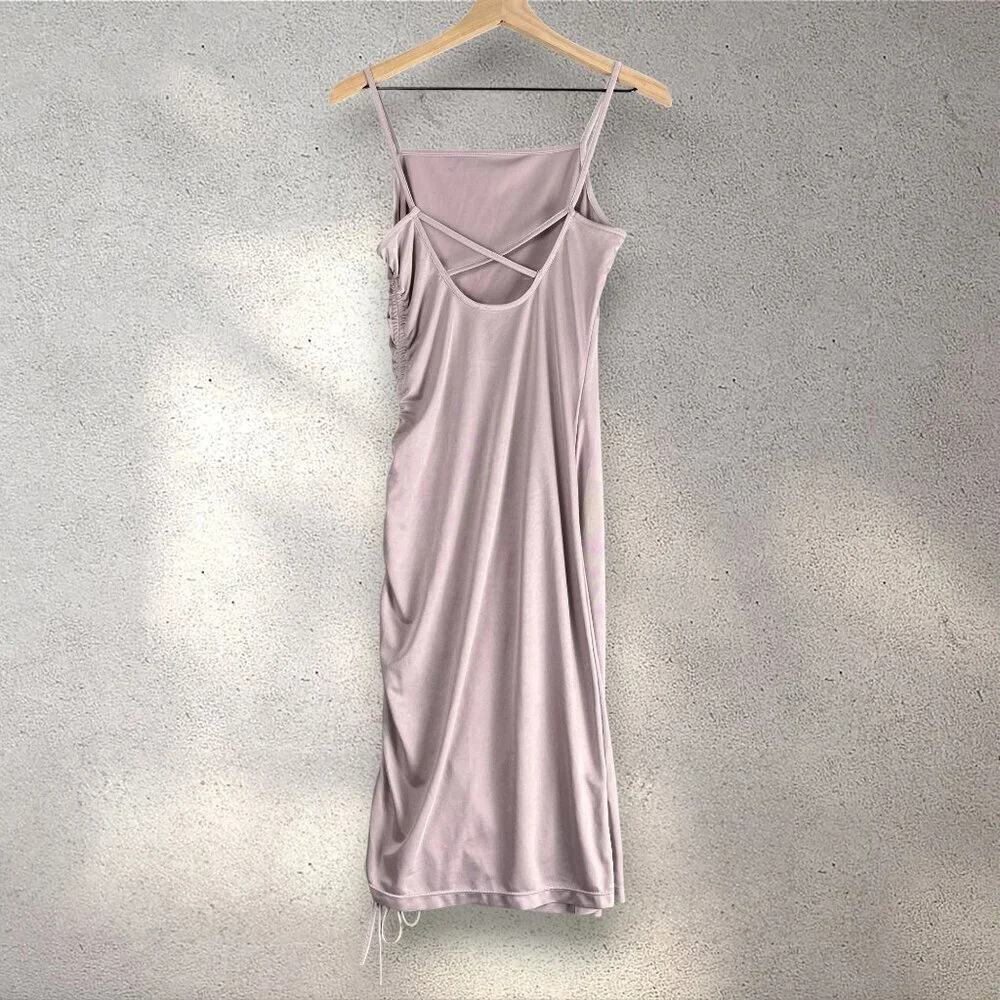 Free People Talk About It Mid-To-Mini Slip Women's M Purple Bodycon Chic Party